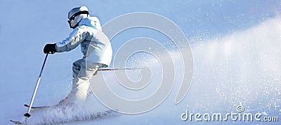 Downhill Skiing 2 Stock Photo