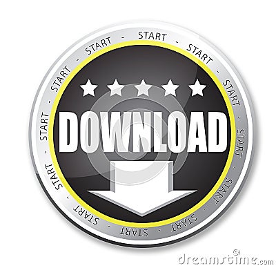 Download button Stock Photo