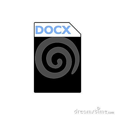 Download Button DOCX, DOCX icon, sign Vector Illustration