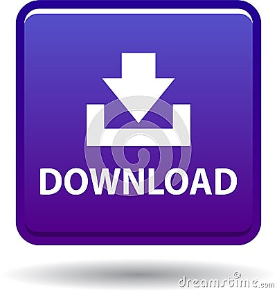 Download button web icon violet Vector Illustration