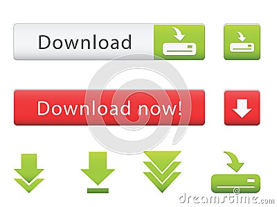 Download buttons Vector Illustration