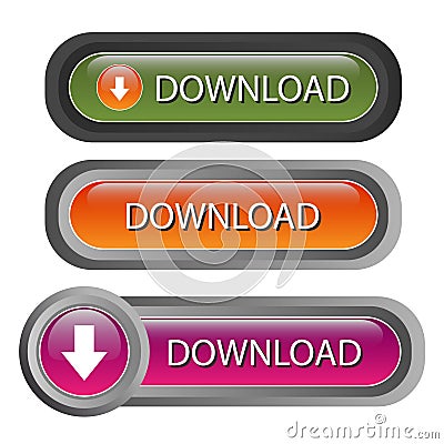 Download buttons - vector Vector Illustration