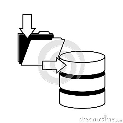 Download data folder file database server storage Vector Illustration