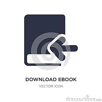 download ebook icon on white background. Simple element illustration from UI concept Vector Illustration