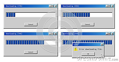 Download error alert Vector Illustration