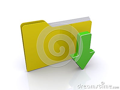 Download folder Stock Photo