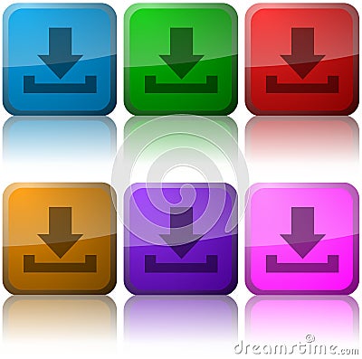 Download icon buttons Stock Photo