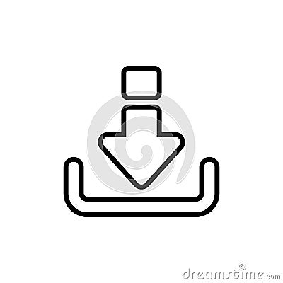 Download icon vector. Upload button illustration. Load symbol or logo. Vector Illustration