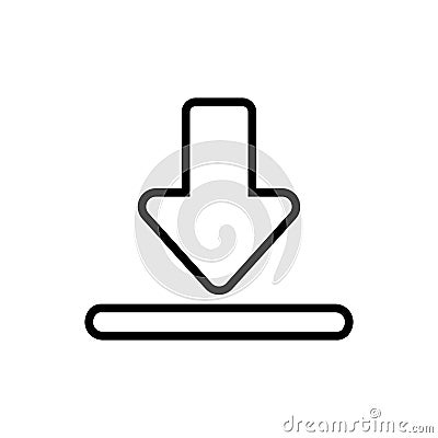 Download icon vector. Upload button illustration. Load symbol or logo. Vector Illustration
