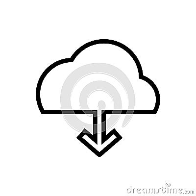 Download icon vector. Upload button illustration. Load symbol or logo. Vector Illustration