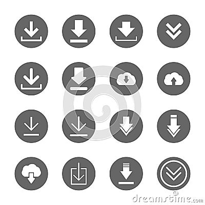 Download icons set Vector Illustration