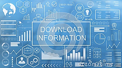 Download Information, Animated Typography Stock Photo