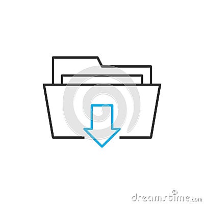 Download line icon Vector Illustration