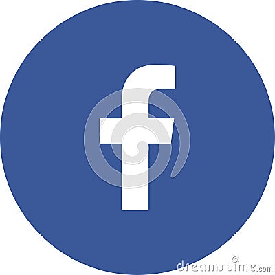 Icon logo facebook vector color Vector Illustration