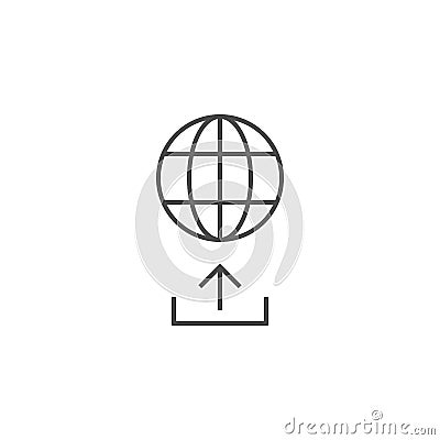 Download Manager Line Icon Vector Illustration