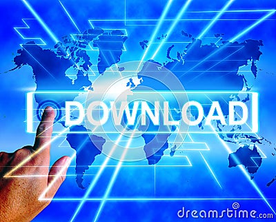 Download Map Displays Downloads Downloading and Information Tran Stock Photo