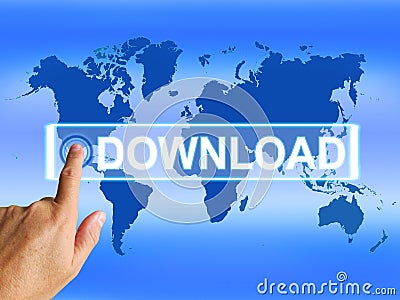 Download Map Shows Downloads Downloading Stock Photo