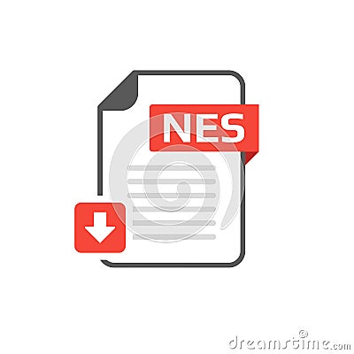 Download NES file format, extension icon Stock Photo