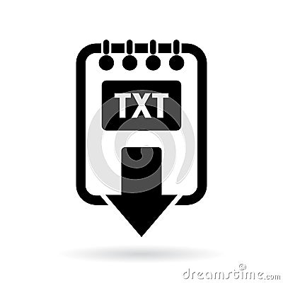 Download text file icon Vector Illustration