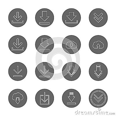 Download thin line icons set Vector Illustration