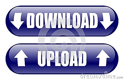 Download Upload Buttons Vector Illustration