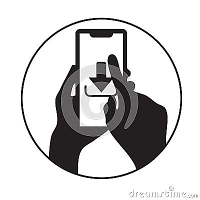 Download on your phone Vector Illustration