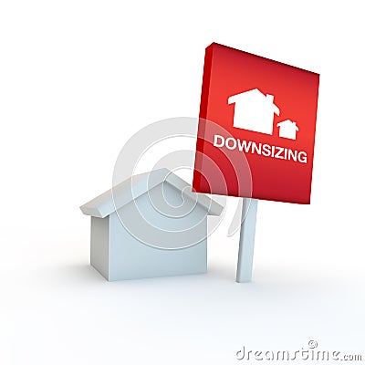 Downsizing home to a smaller one Stock Photo