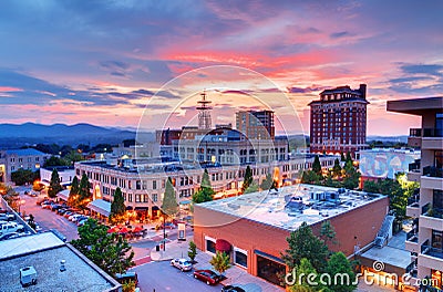 Downtown Asheville Stock Photo