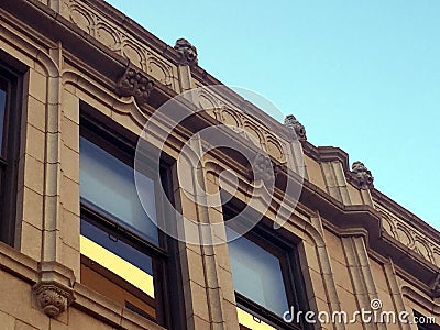 A smile from an old building Stock Photo