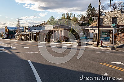 Downtown Austin Nevada at sunset Editorial Stock Photo