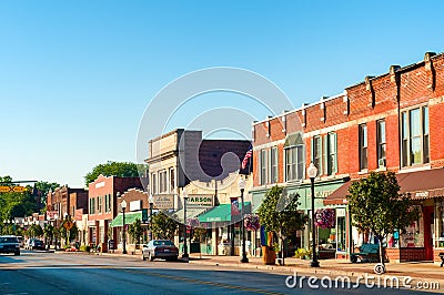 Downtown Bedford Ohio Editorial Stock Photo