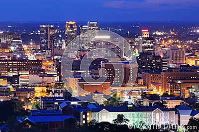 Downtown Birmingham, Alabama Skyine Stock Photo