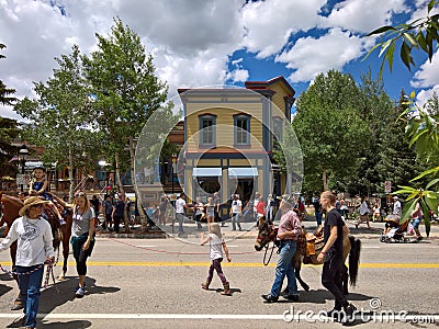Downtown Breckenridge, Colorado in summer Editorial Stock Photo