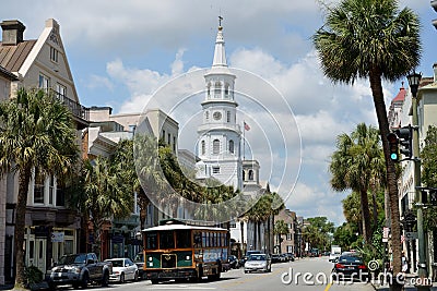 Downtown Charleston SC Editorial Stock Photo