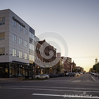 Sunset over downtown Charlottetown, Canada Editorial Stock Photo