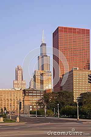 Downtown Chicago, streets and urban life Stock Photo