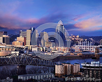 Downtown Cincinnati Stock Photo