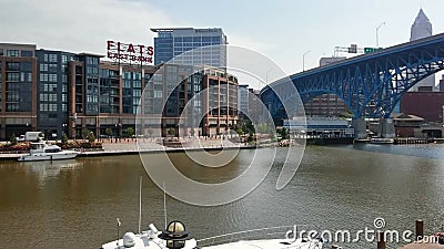 Downtown Cleveland Lake side View Editorial Stock Photo