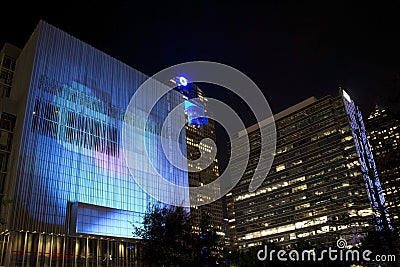 Downtown Dallas night scenes Editorial Stock Photo