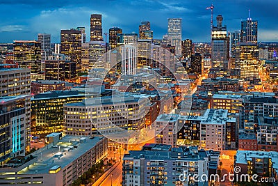 Downtown Denver at Duck Stock Photo