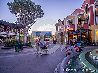 Downtown Disney shopping and entertainment district Editorial Stock Photo