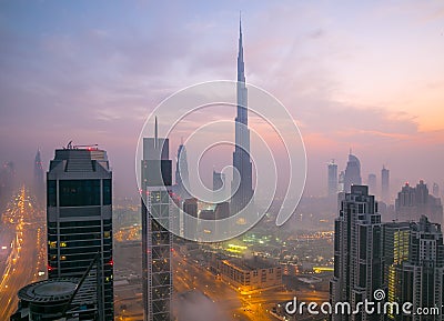 Downtown Dubai Editorial Stock Photo