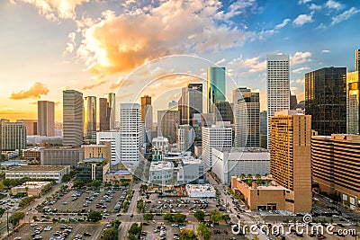 Downtown Houston skyline Stock Photo