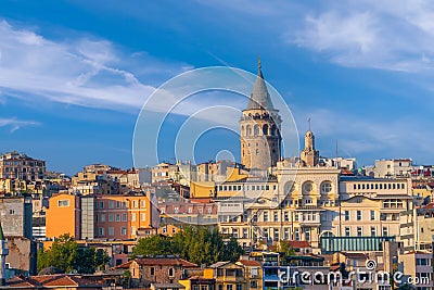 Downtown Istanbul cityscape in Turkey Editorial Stock Photo