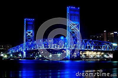 blue bridge downtown jacksonville Editorial Stock Photo