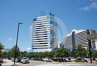 Building in Downtown Jacksonville, Florida Editorial Stock Photo