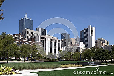 Downtown of city Dallas Stock Photo