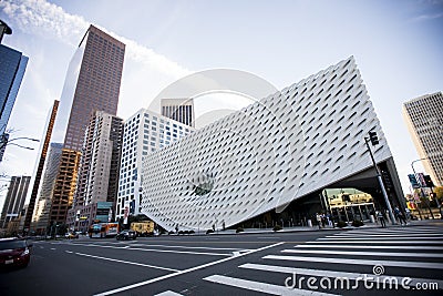 Downtown Los Angeles streets Landscape Editorial Stock Photo