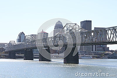 Downtown Louisville, Kentucky skyline Editorial Stock Photo