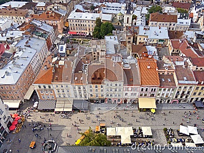 Downtown of Lviv, Ukraine Stock Photo